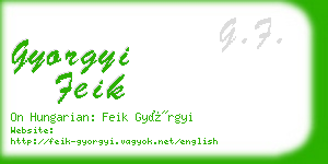 gyorgyi feik business card